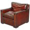 Handgefertigter Vintage Chelsea Bordeaux Ledersessel 1