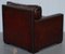 Vintage Handmade Chelsea Bordeaux Leather Armchair 10