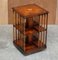 Burr Yew & Satinwood Revolving Bookcase Side End Table 2