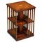Burr Yew & Satinwood Revolving Bookcase Side End Table 1