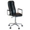 Chrome and Black Leather Office Armchair by Frederick Scott for Hille, Image 1