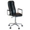 Fauteuil de Bureau en Chrome et Cuir Noir par Frederick Scott pour Hille 1