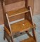 Antique Victorian English Oak Library Steps & Metamorphic Chair, 1880s, Image 15