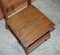 Antique Victorian English Oak Library Steps & Metamorphic Chair, 1880s 5