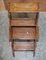 Antique Victorian English Oak Library Steps & Metamorphic Chair, 1880s, Image 14
