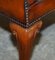 Butaca vintage de cuero marrón con patas esféricas, Imagen 15
