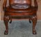 Vintage Eagle Armed Claw & Ball Feet Brown Leather Armchair, Image 8