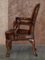 Vintage Eagle Armed Claw & Ball Feet Brown Leather Armchair 17