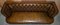 Large Hand Dyed Chesterfield Brown Leather Sofa, Image 6