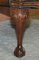 Poltrona Chesterfield in pelle marrone con gambe a zampa, Immagine 8