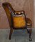 Chesterfield Brown Leather Armchair with Claw & Ball Feet 11