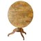 Antiker Cricket Tisch aus Obstholz mit 3 Planken, 1800er 1