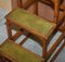 Antique George III Elm & Leather Library Steps, 1810s, Image 6