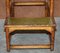 Antique George III Elm & Leather Library Steps, 1810s 8