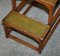 Antique George III Elm & Leather Library Steps, 1810s 7