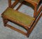 Antique George III Elm & Leather Library Steps, 1810s, Image 7