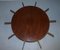 Vintage Hardwood Extendable Round Jupe Dining Table with Extensions 11
