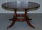 Vintage Hardwood Extendable Round Jupe Dining Table with Extensions 3