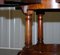 Vintage Hardwood Extendable Round Jupe Dining Table with Extensions 5
