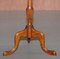 Hand-Painted Hardwood Revival Tripod Side or Wine Table, Image 6