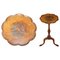 Hand-Painted Hardwood Revival Tripod Side or Wine Table 1