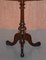 Viktorianischer Ovaler Dreibein Tisch aus Geschnitztem Wurzelholz 11