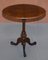 Viktorianischer Ovaler Dreibein Tisch aus Geschnitztem Wurzelholz 2