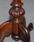 Victorian Ornately Carved Burr & Quarter Cut Walnut Oval Tripod Table 14