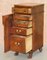 Large William IV Flamed Hardwood Side Cabinets with Campaign Drawers, 1830s, Set of 2 14