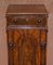 Large William IV Flamed Hardwood Side Cabinets with Campaign Drawers, 1830s, Set of 2 4