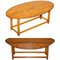 Burr Yew Wood Extendable Oval Campaign Coffee Table from Bevan Funnell 1