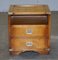 Vintage Yew Wood Military Campaign Side or Wine Table with Drawers 2
