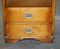Vintage Yew Wood Military Campaign Side or Wine Table with Drawers 6
