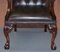 George II Gainsborough Carver Chesterfield Leather Armchairs with Claw and Ball Feet, Set of 2 9