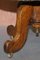 Sedia Chesterfield antica in pelle marrone, metà XIX secolo, Immagine 11