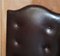 Silla de escritorio auxiliar con botones de cuero marrón de George Smith, Imagen 4
