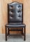 Buttoned Occasional Desk Chair in Brown Leather from George Smith 2