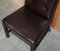 Buttoned Occasional Desk Chair in Brown Leather from George Smith 6