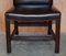 Buttoned Occasional Desk Chair in Brown Leather from George Smith, Image 7