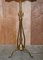 Antique Art Nouveau Brass Height Adjustable Standing Floor Lamp with Sculptured Frame 3