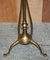 Antique Art Nouveau Brass Height Adjustable Standing Floor Lamp with Sculptured Frame 4