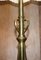 Antique Art Nouveau Brass Height Adjustable Standing Floor Lamp with Sculptured Frame, Image 8