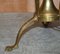 Antique Art Nouveau Brass Height Adjustable Standing Floor Lamp with Sculptured Frame 6