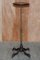Antiker verstellbarer viktorianischer Beistelltisch oder Lampentisch aus Hartholz & Messing, 1860er 11