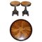 Tavolini da vino con ripiano in legno, set di 2, Immagine 1