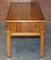 Burr Walnut & Brass Military Campaign 3-Drawer Coffee Table 11