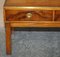 Burr Walnut & Brass Military Campaign 3-Drawer Coffee Table, Image 7