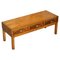 Burr Walnut & Brass Military Campaign 3-Drawer Coffee Table 1