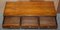 Burr Walnut & Brass Military Campaign 3-Drawer Coffee Table 16