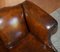 Hand Dyed Brown Leather Club Armchair, Image 7